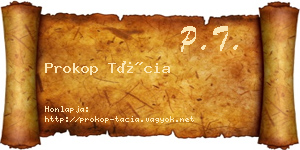 Prokop Tácia névjegykártya